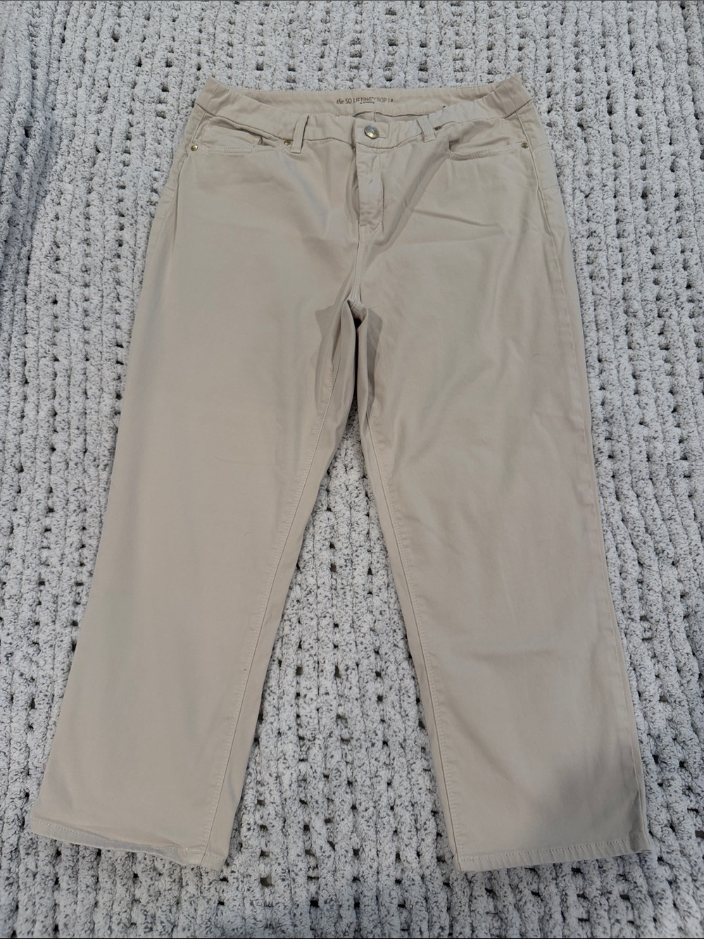 Chico’s Women’s So Lifting Crop Straight-Leg Jeggings - Size 2 US 12 Beige